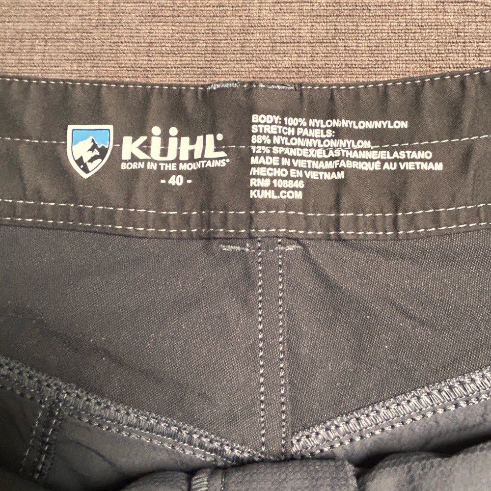 Kuhl Mens Mutiny Board River Shorts Size 40 Gray Stretch Nylon Spandex Outdoor - Picture 4 of 6
